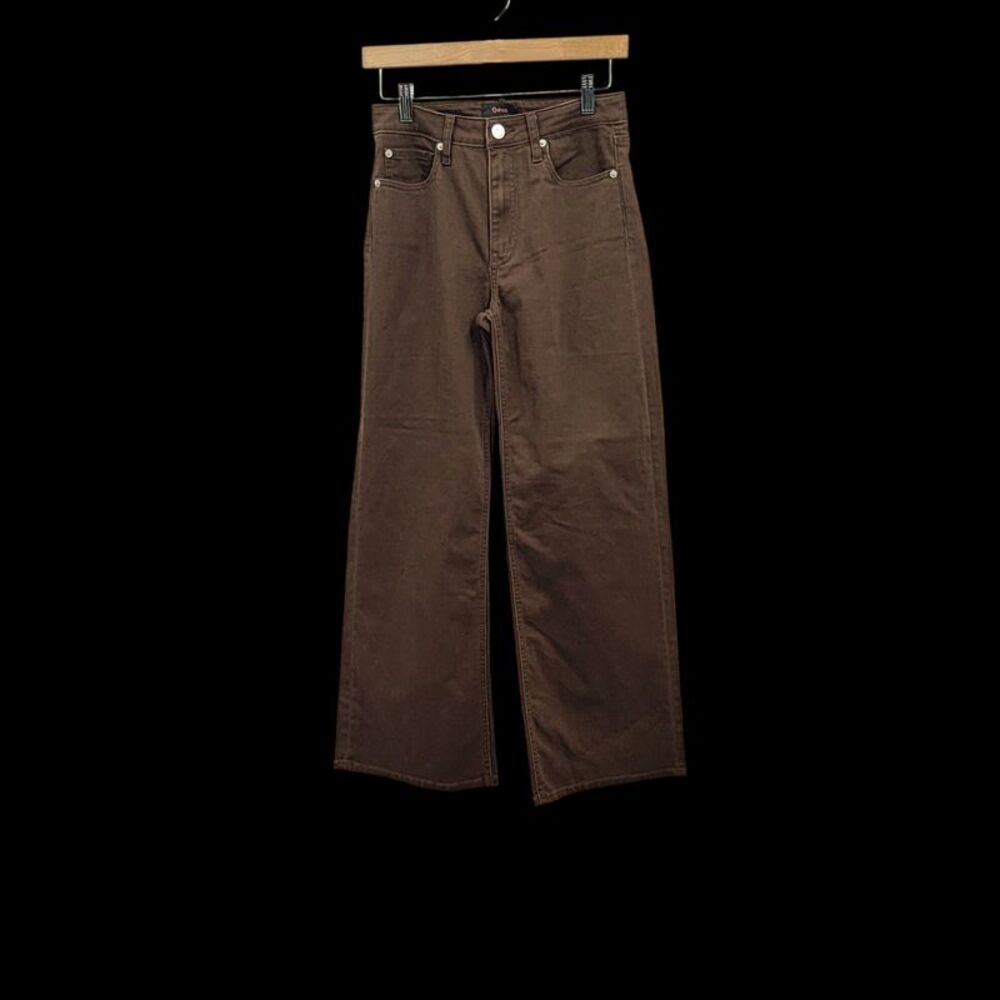 Quince Women's High-Rise Wide-Leg Jeans Brown